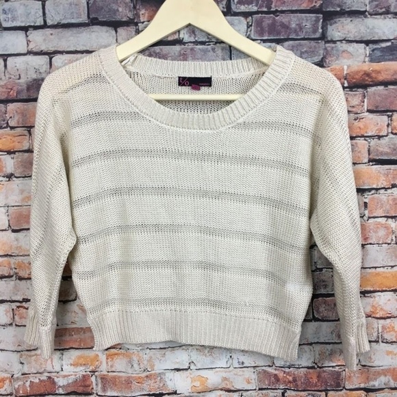 t/o Sweaters - T/O (B1-13) Crop Sweater Scoop Neck